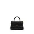 CHANEL SMALL COCO HANDLE CAVIAR BLACK LGHW (MICROCHIP)