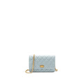 CHANEL 2.55 REISSUE WALLET ON CHAIN AGED CALFSKIN LIGHT BLUE BRUSHED GHW (MICROCHIP)