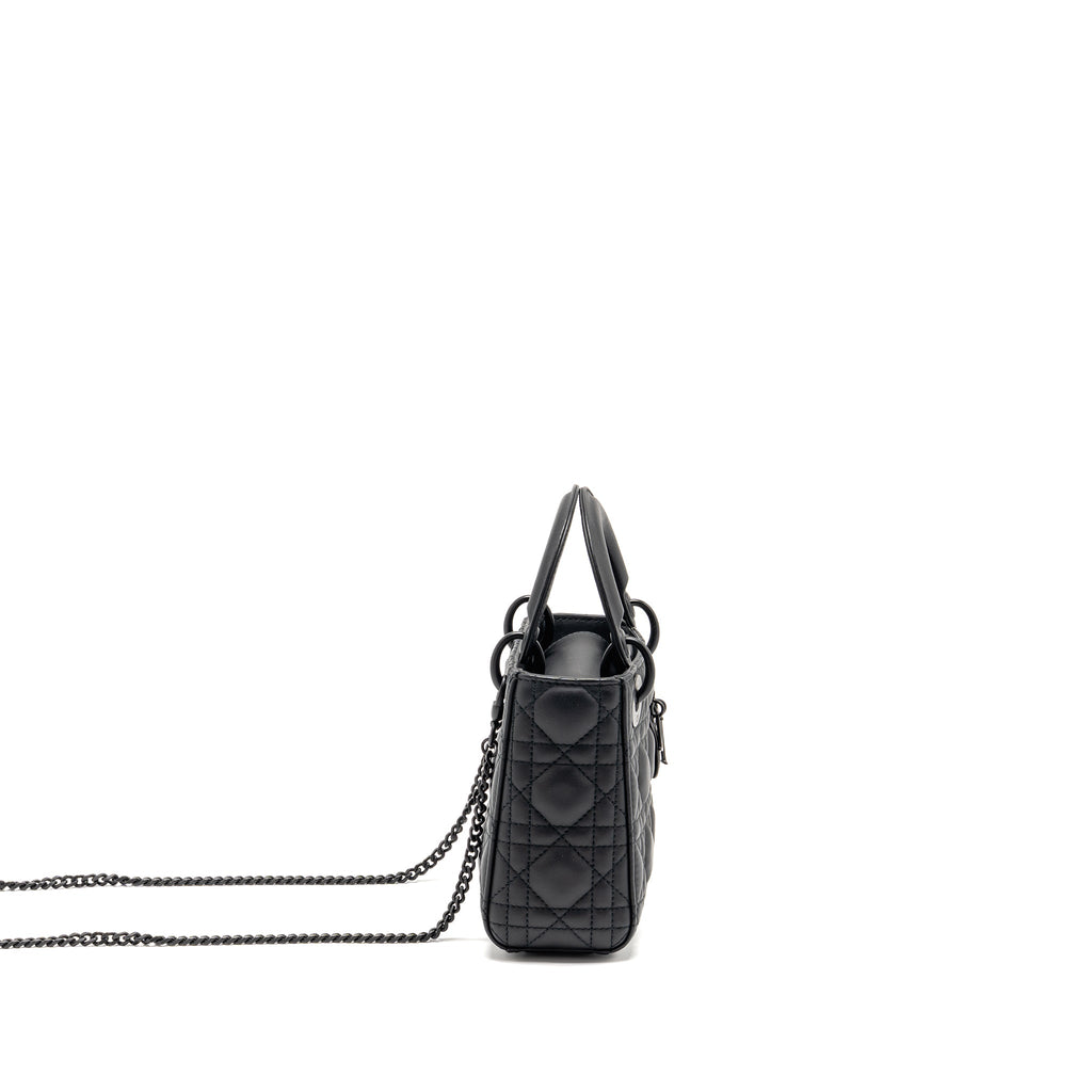 DIOR MINI LADY DIOR CALFSKIN SO BLACK
