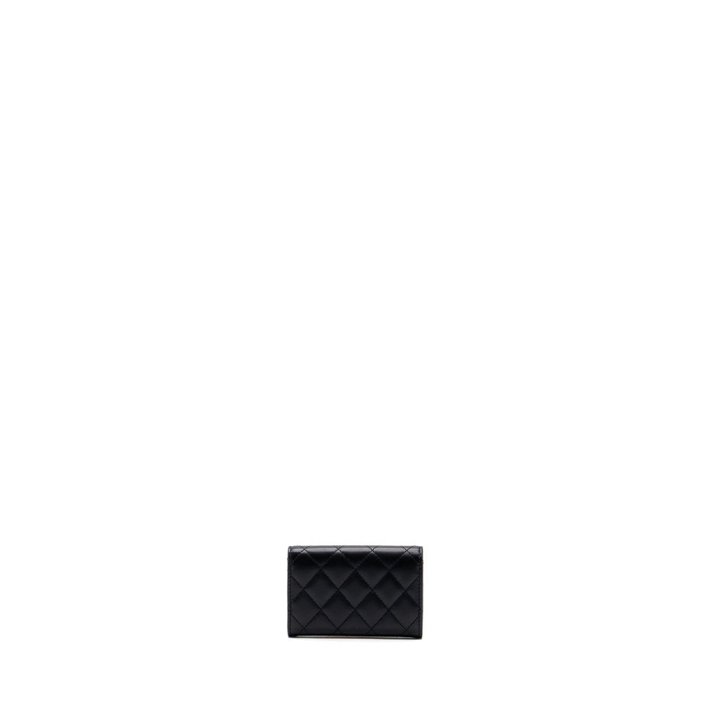 CHANEL CLASSIC FLAP CARD HOLDER LAMBSKIN BLACK SHW