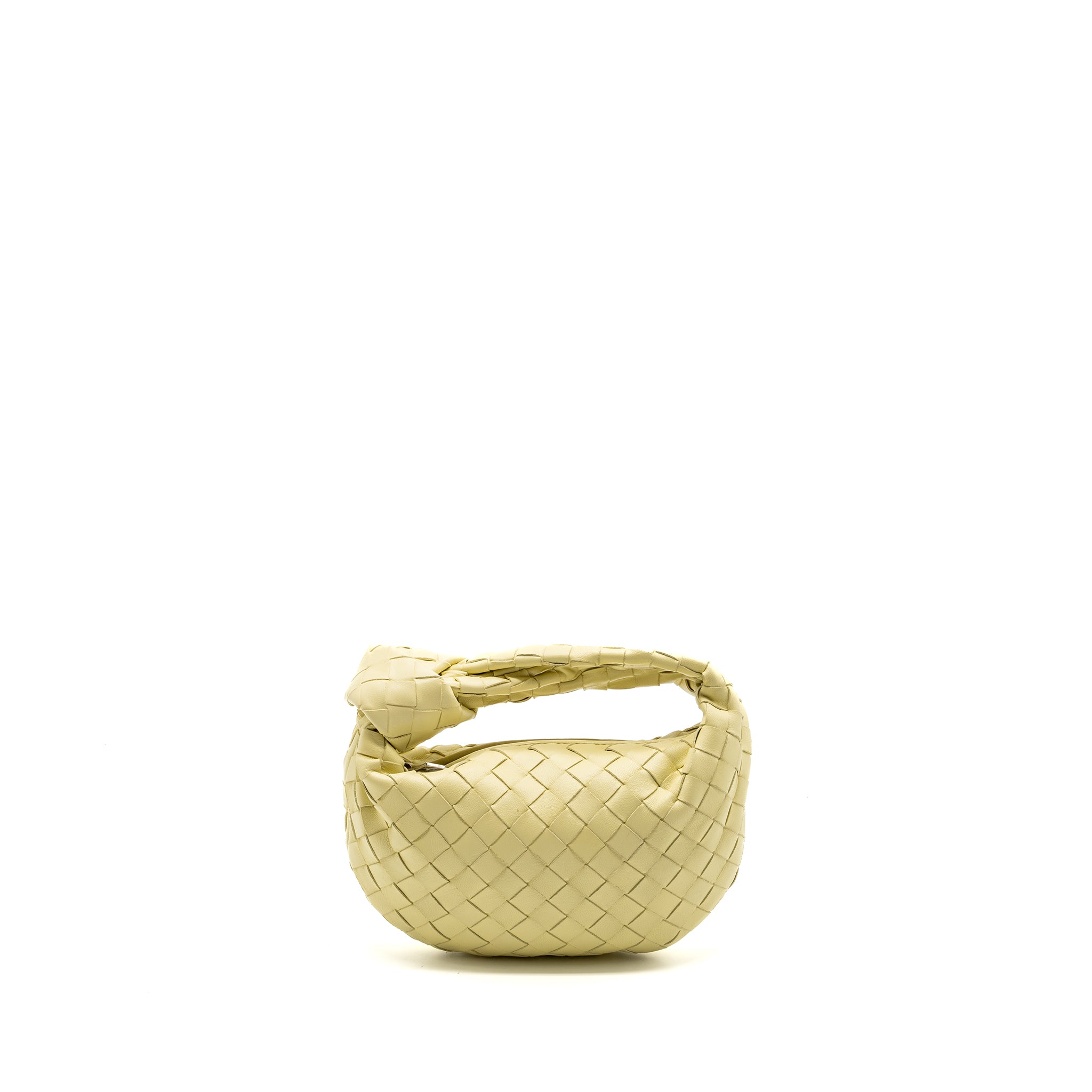 BOTTEGA VENETA MINI JODIE LEATHER LIGHT YELLOW SHW