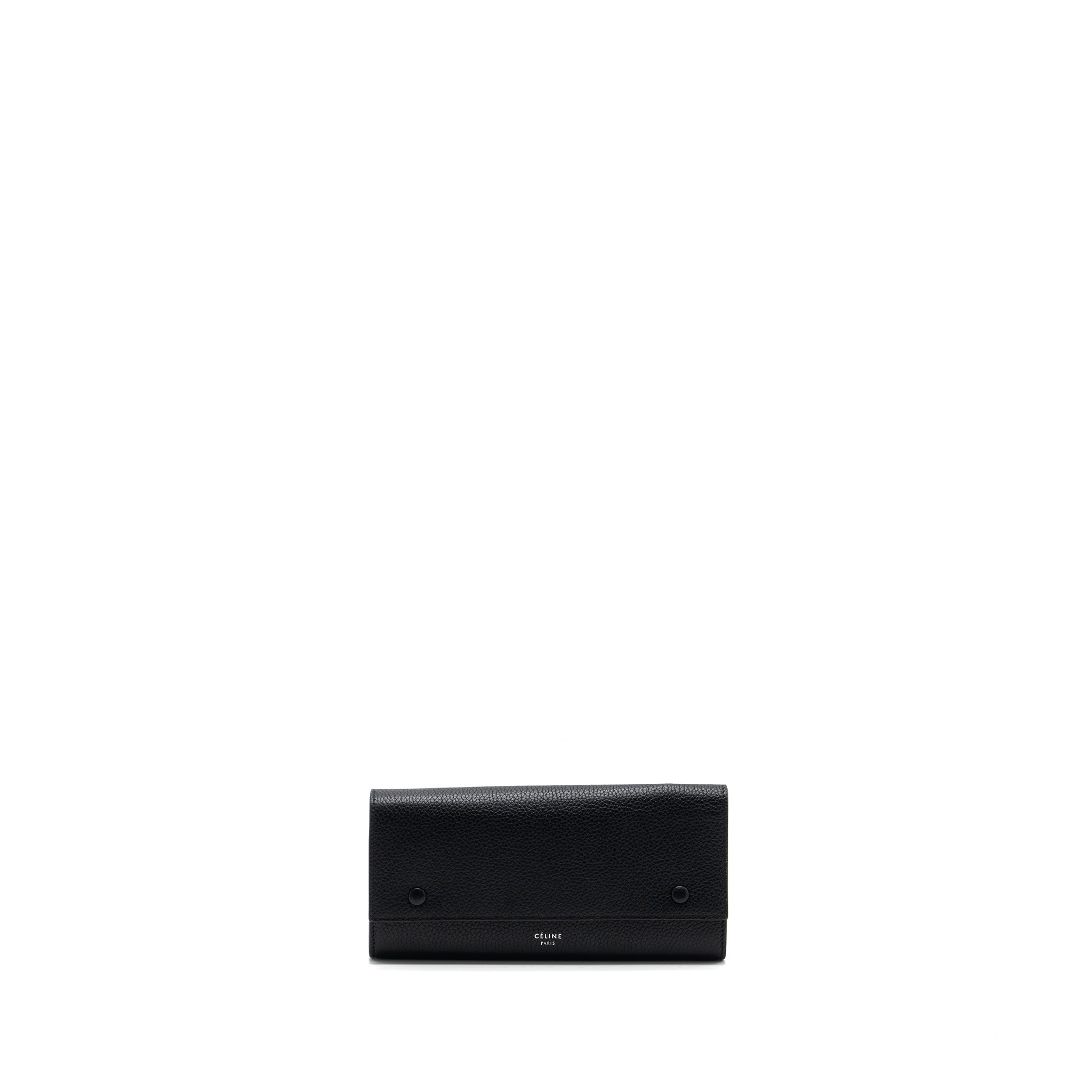 CELINE LONG WALLET GRAINED CALFSKIN BLACK SHW