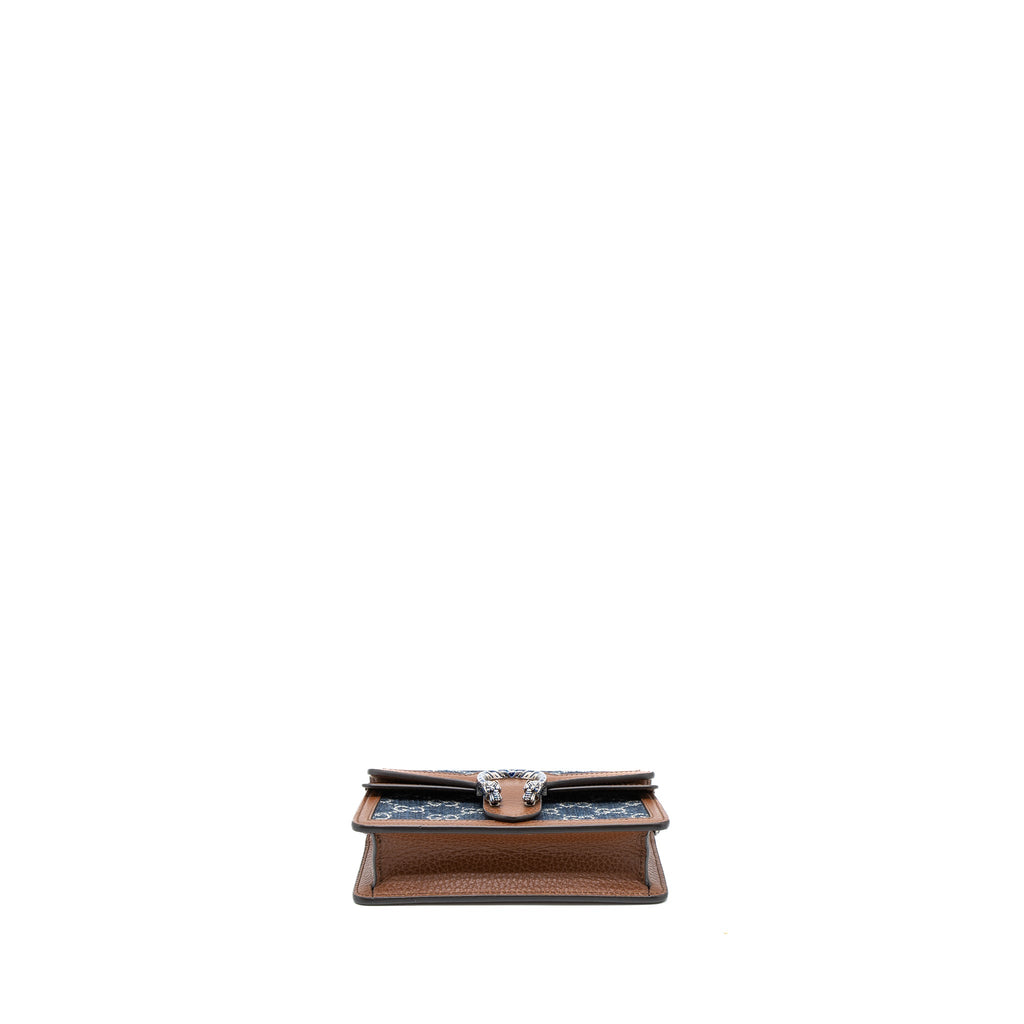 GUCCI SUPER MINI DIONYSUS GG SUPREME DENIM/CALFSKIN SHW