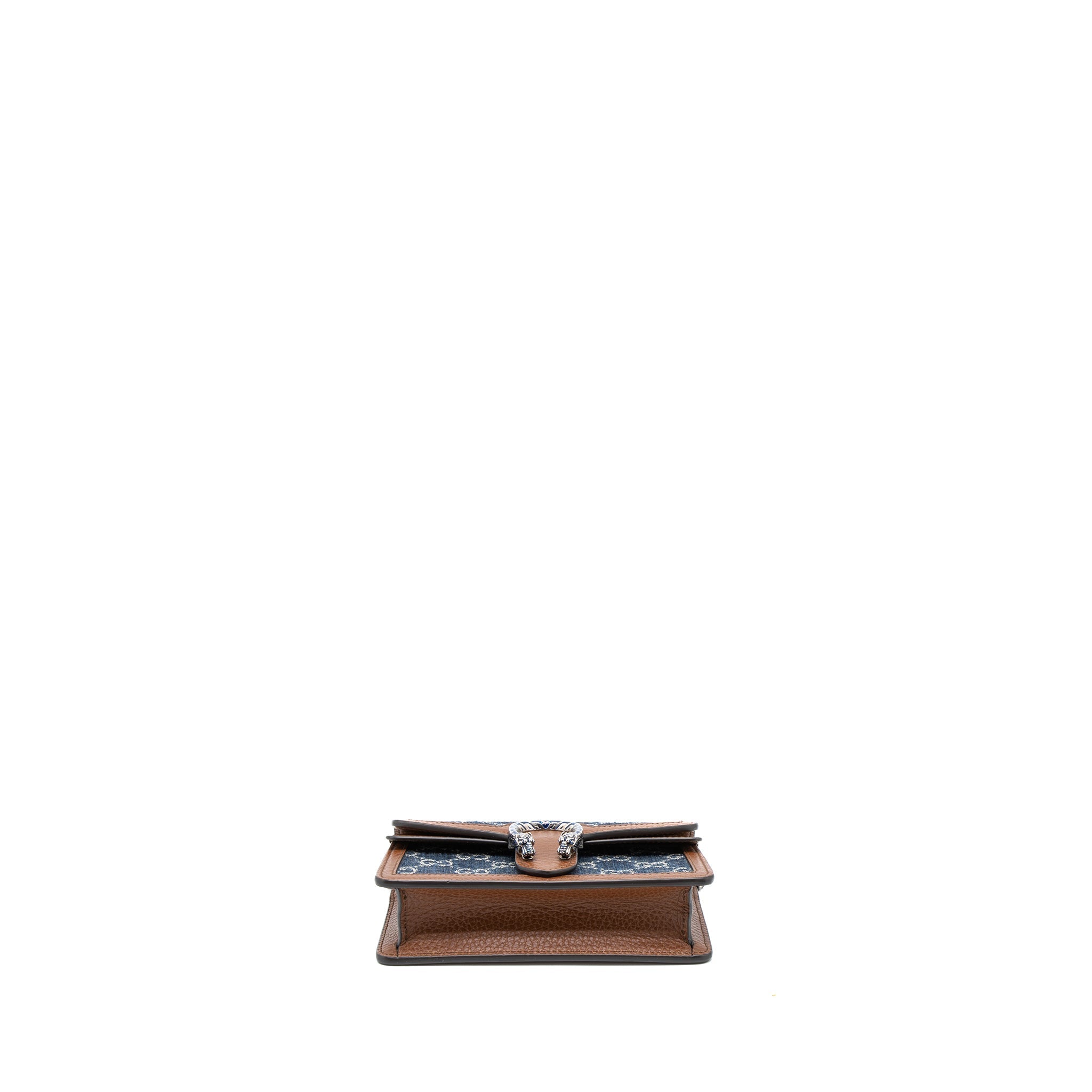 GUCCI SUPER MINI DIONYSUS GG SUPREME DENIM/CALFSKIN SHW