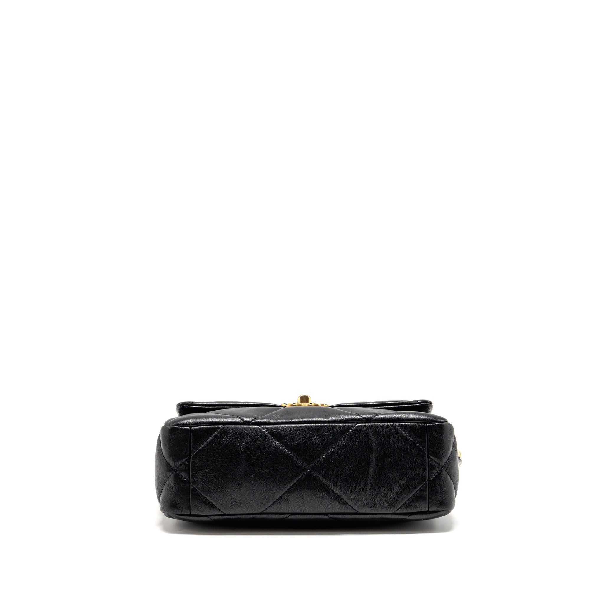 CHANEL SMALL 19 BAG GOATSKIN BLACK MULTICOLOUR HARDWARE
