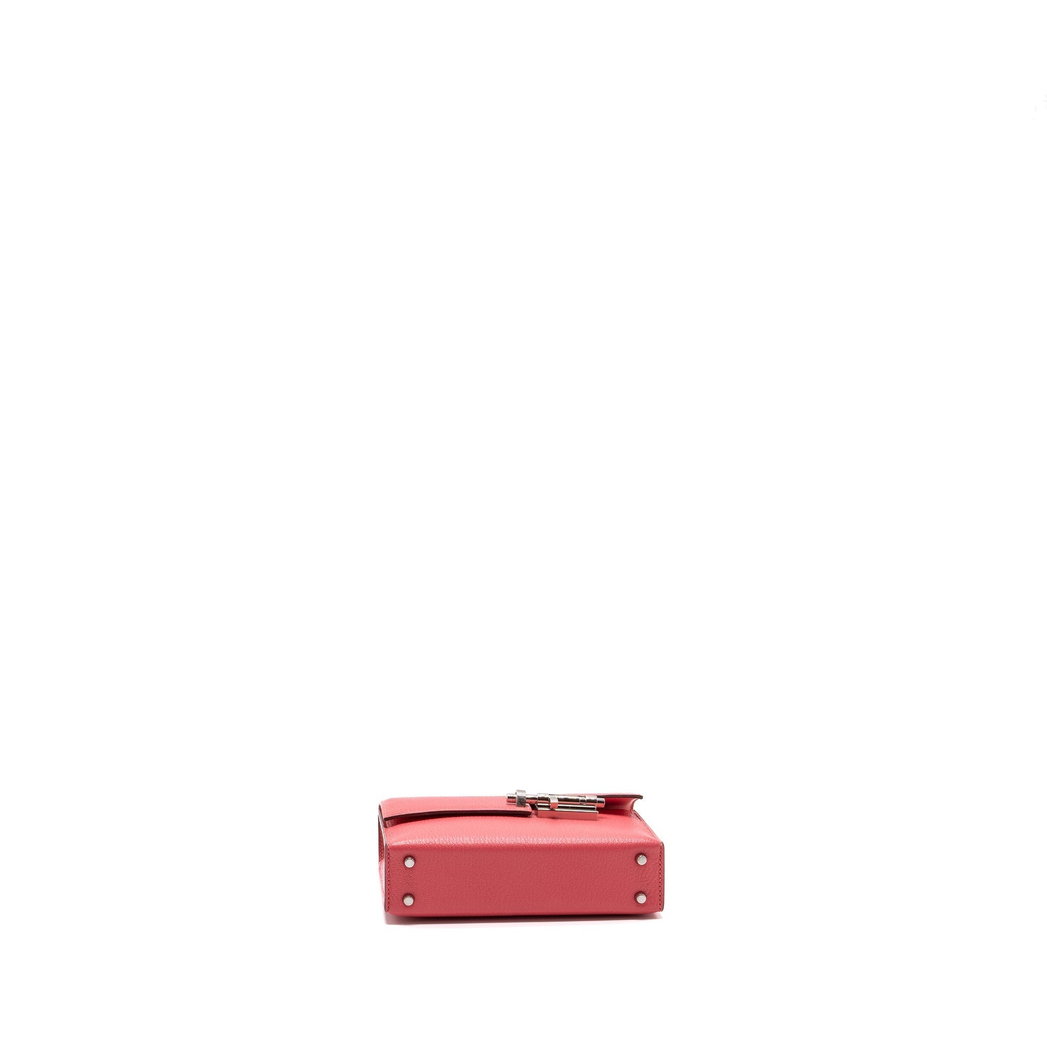 HERMES MINI VERROU CHÈVRE MYSORE ROSE LIPSTICK SHW STMAP C