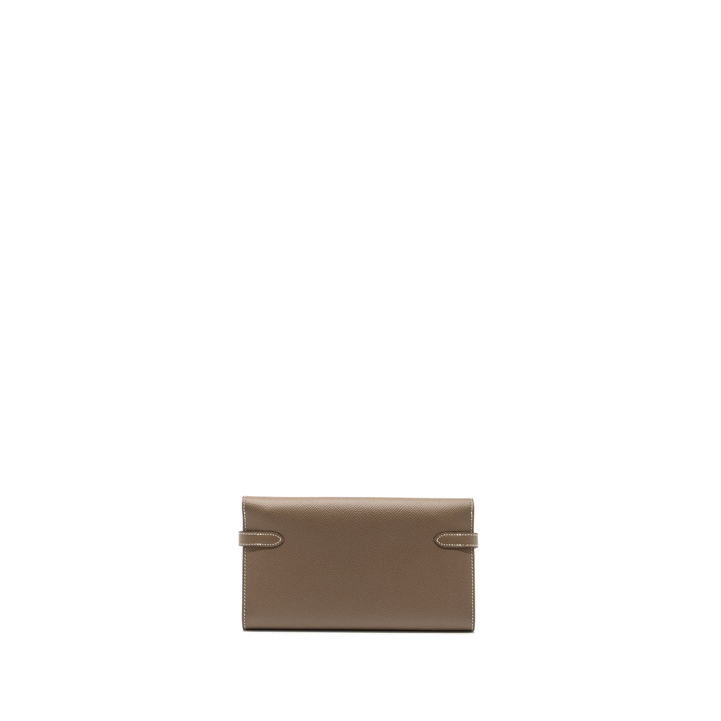 HERMES KELLY CLASSIC LONG WALLET EPSOM ETOUPE SHW