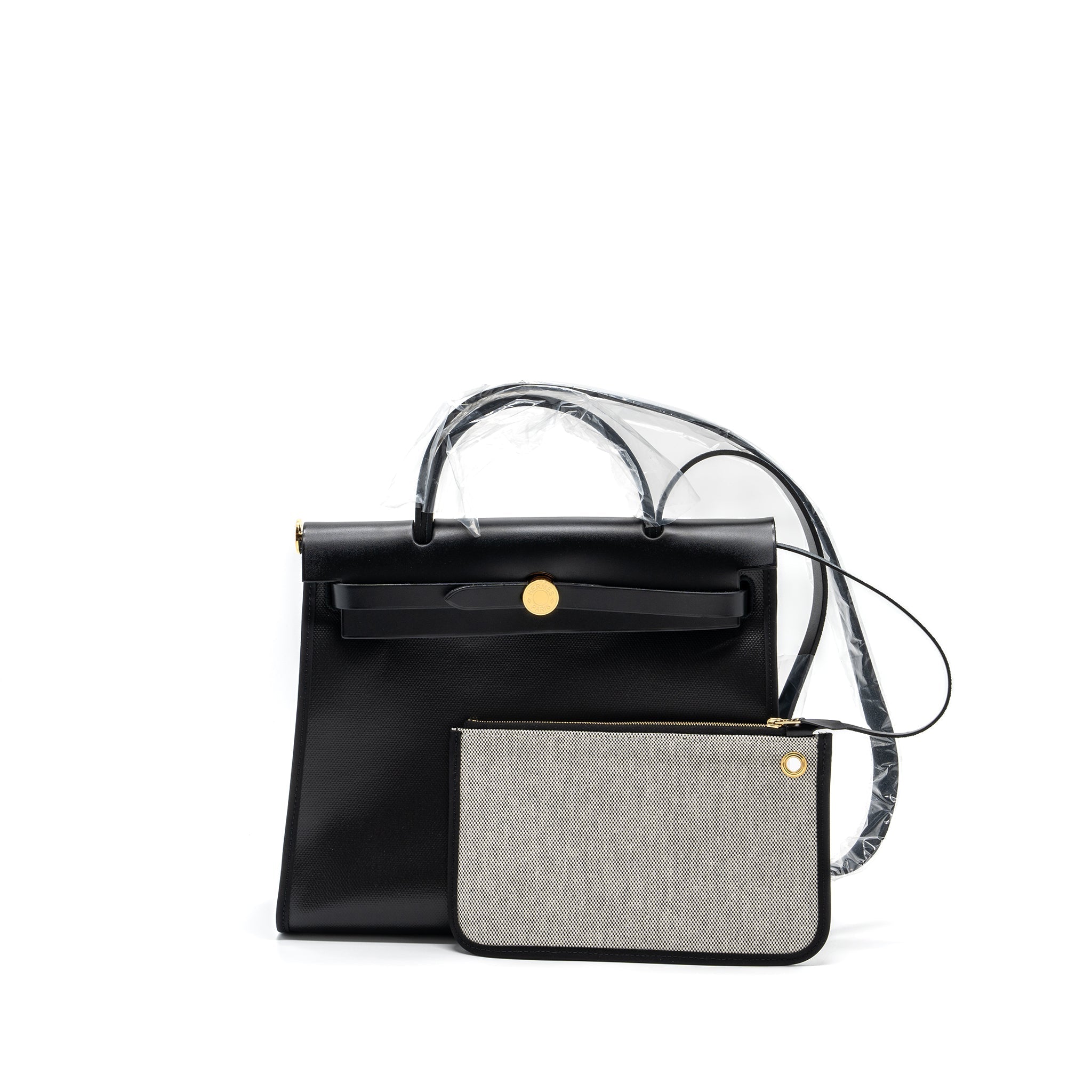 HERMES HERBAG 31 BERLINE/VACHE HUNTER BLACK GHW