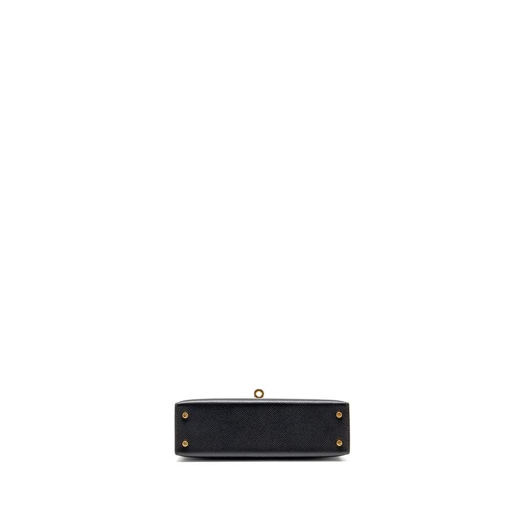HERMES MINI KELLY II EPSOM BLACK GHW