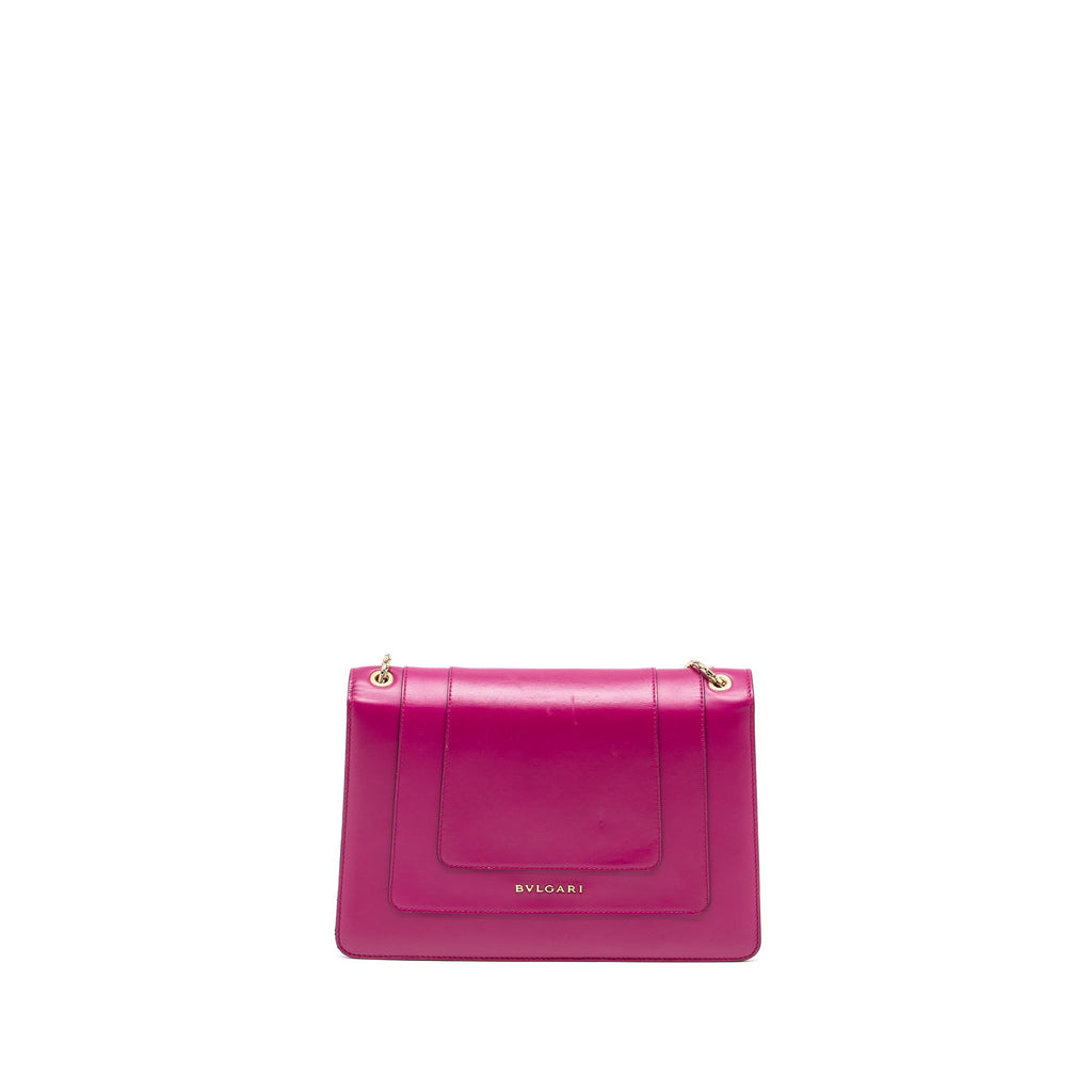 BVLGARI SERPENTI FOREVER FLAP BAG CALFSKIN DARK PINK GHW