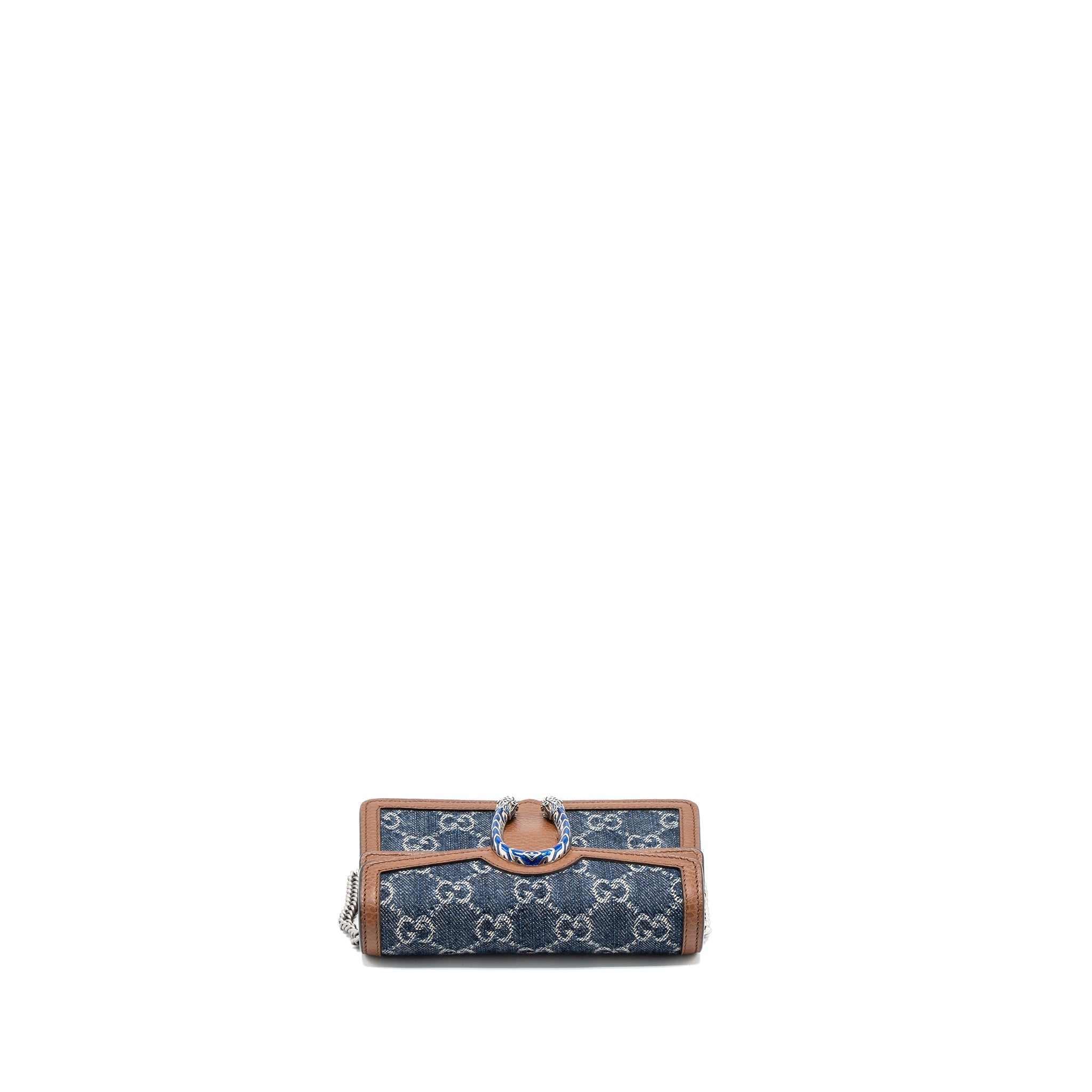 GUCCI SUPER MINI DIONYSUS GG SUPREME DENIM/CALFSKIN SHW