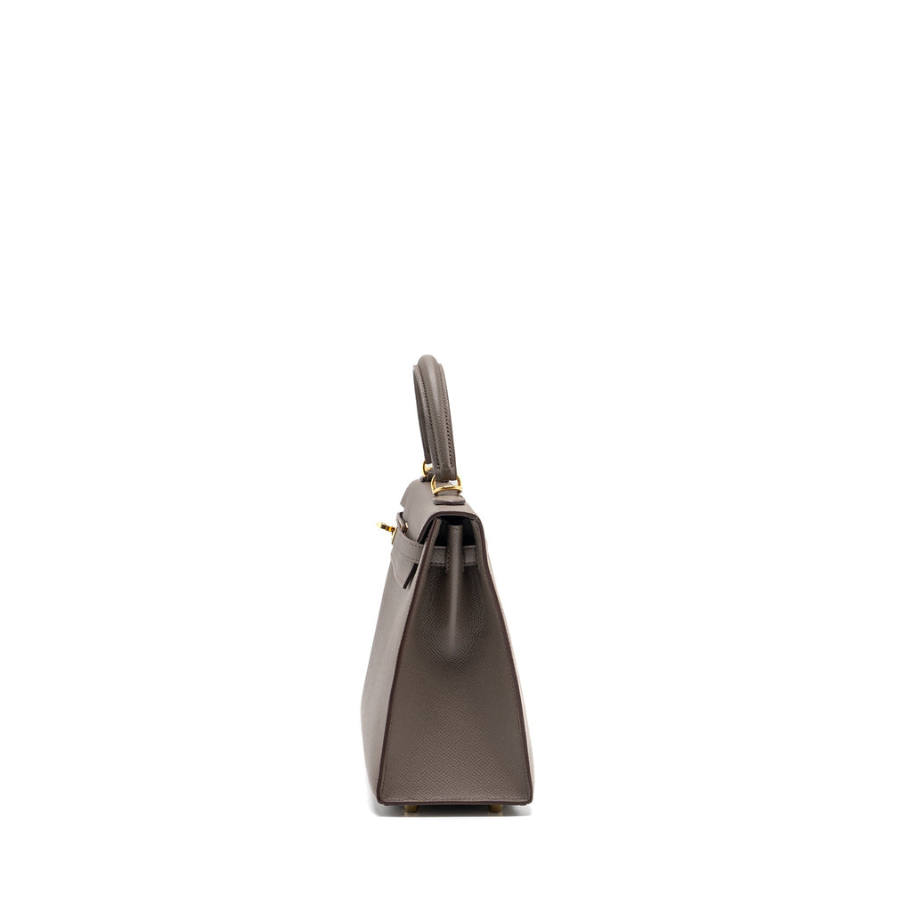 HERMES KELLY 25 EPSOM 8F GRIS ETAIN GHW