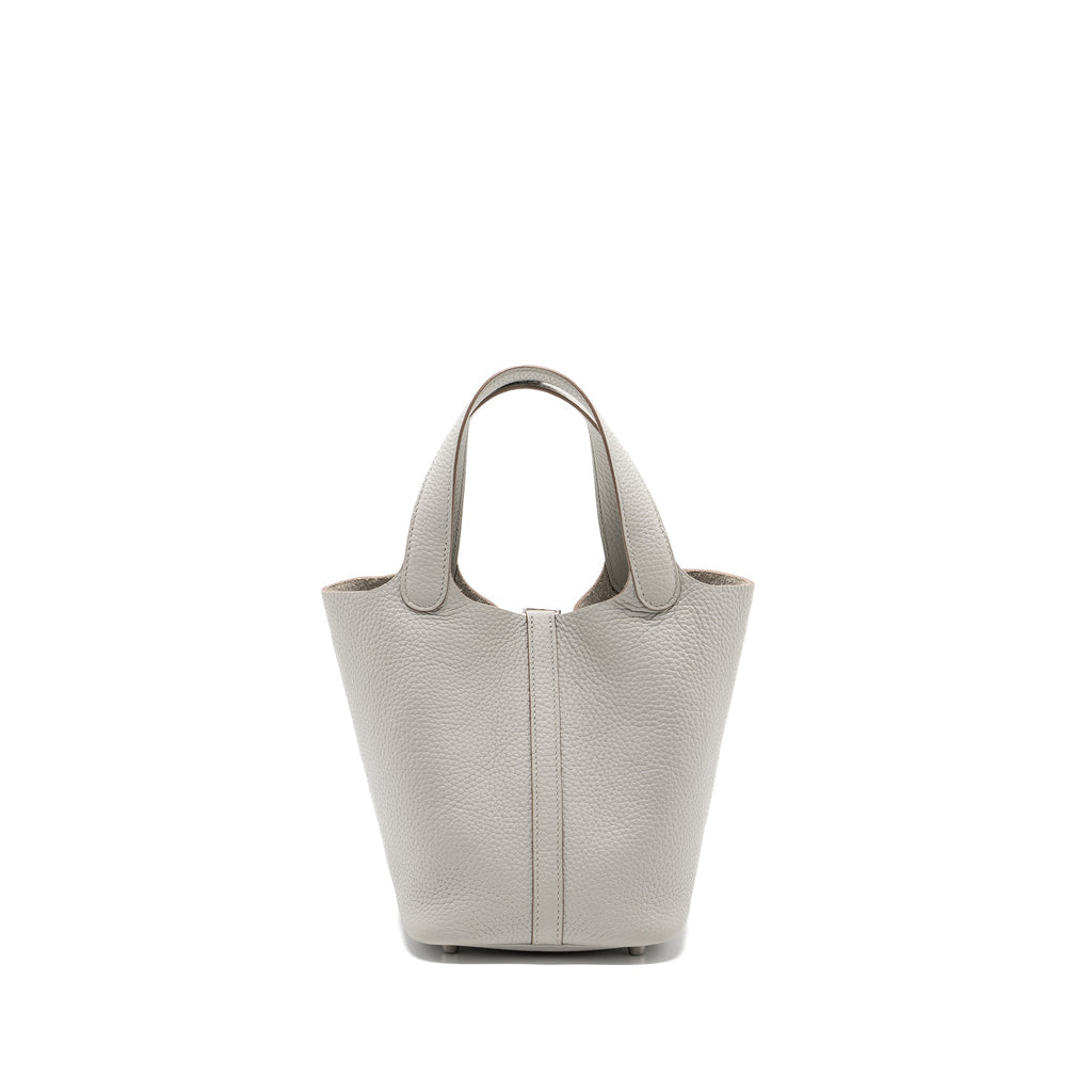 HERMES PICOTIN 18 LOCK BAG CLEMENCE GRIS PERLE SHW