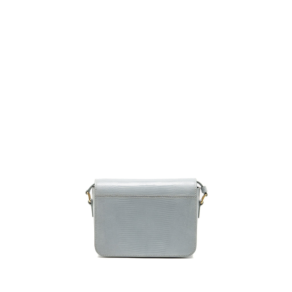 CELINE TEEN TRIOMPHE BAG LIZARD CLOUDY GREY GHW