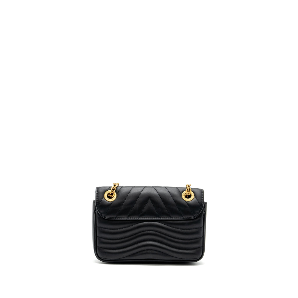 LOUIS VUITTON NEW WAVE PM CHAIN BAG CALFSKIN BLACK GHW (NEW VERSION)