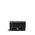 CHANEL MEDIUM CLASSIC DOUBLE FLAP BAG CAVIAR BLACK SHW