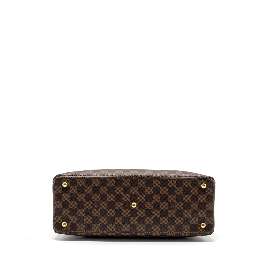 LOUIS VUITTON TOP HANDLE CROSSBODY BAG DAMIER EBENE GHW