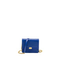 CHANEL BOY CLUTCH WITH CHAIN  CHERVON LAMBSKIN BLUE GHW