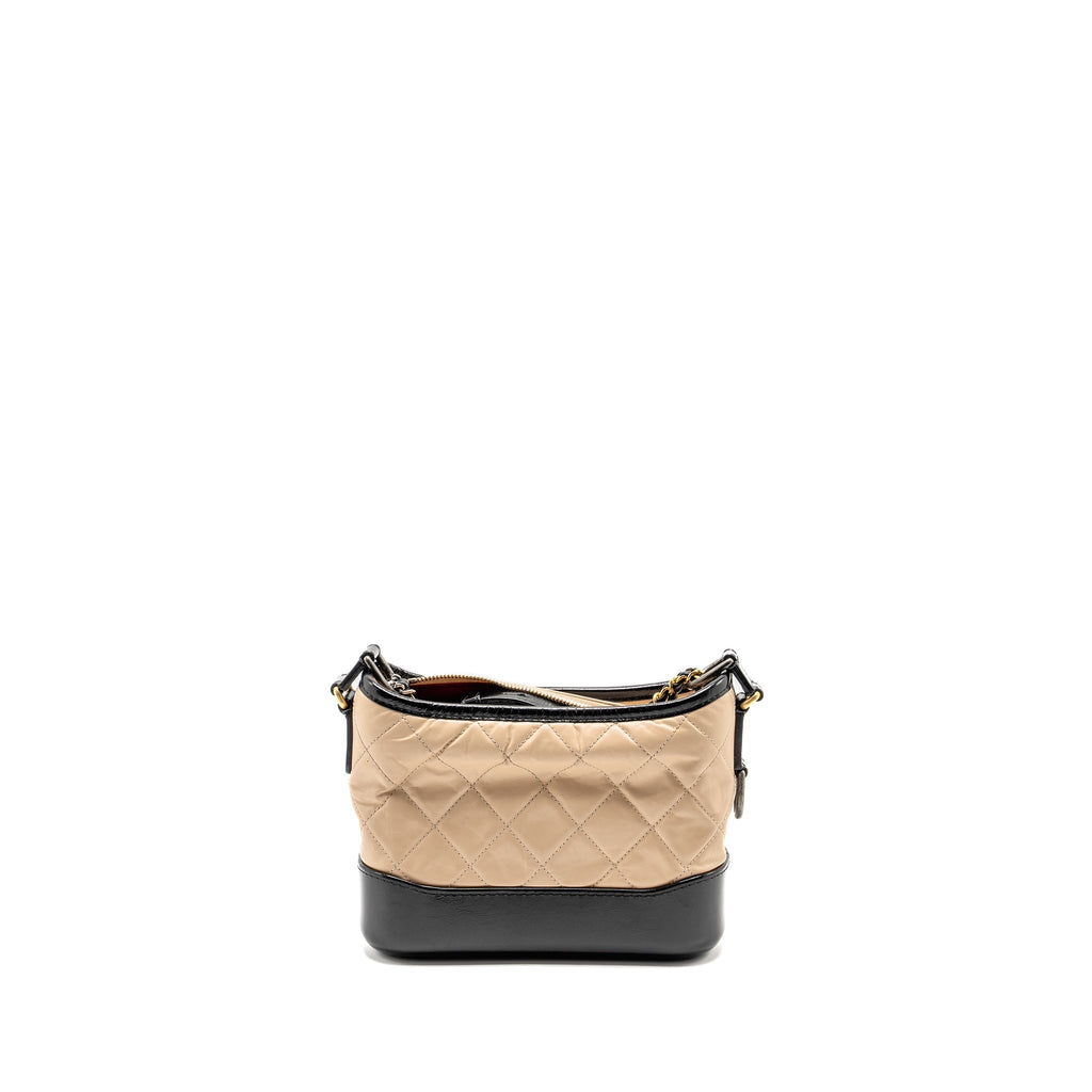 CHANEL SMALL GABRIELLE HOBO BAG CALFSKIN BEIGE MULTICOLOUR HARDWARE