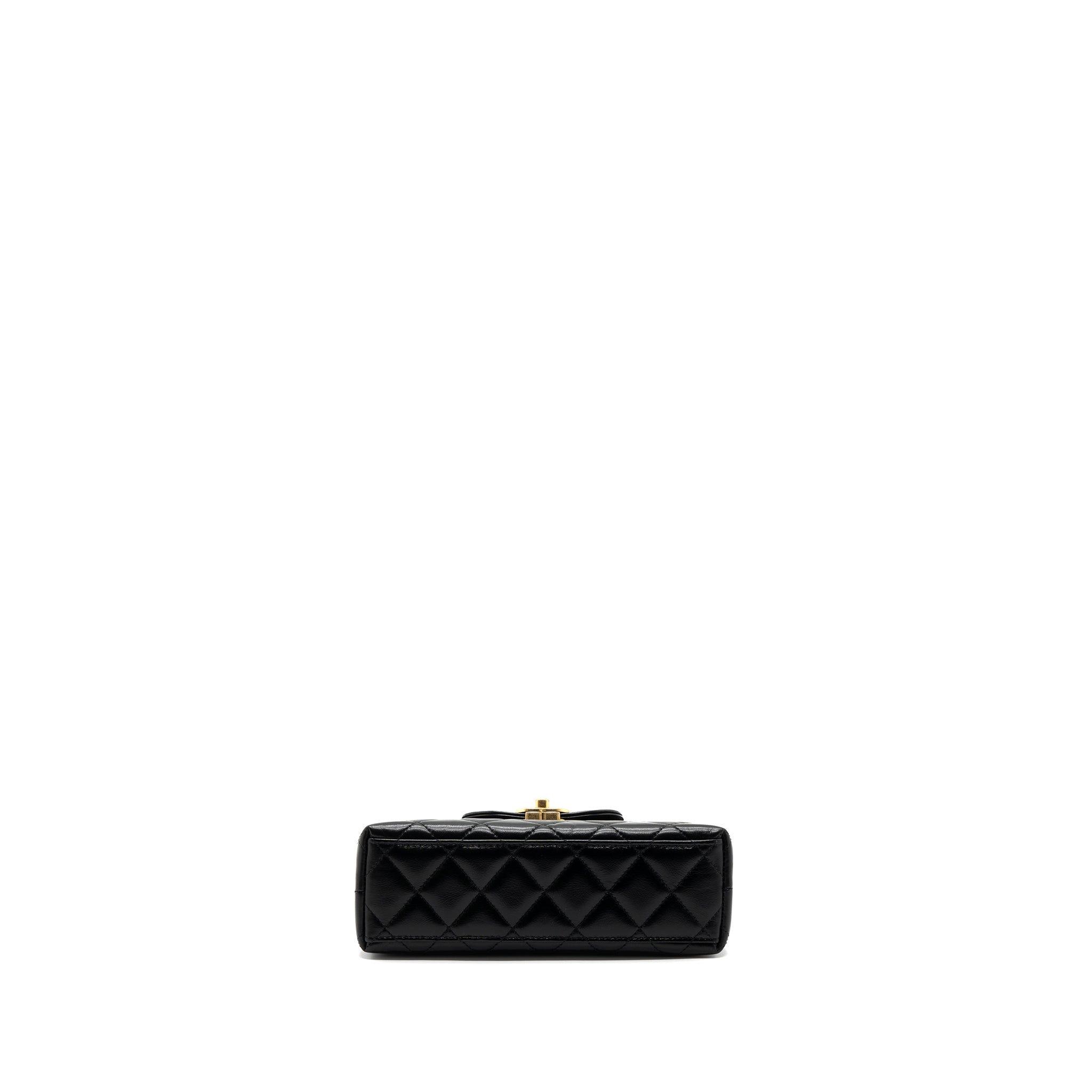 CHANEL 23K KELLY BAG CALFSKIN BLACK GHW (MICROCHIP)