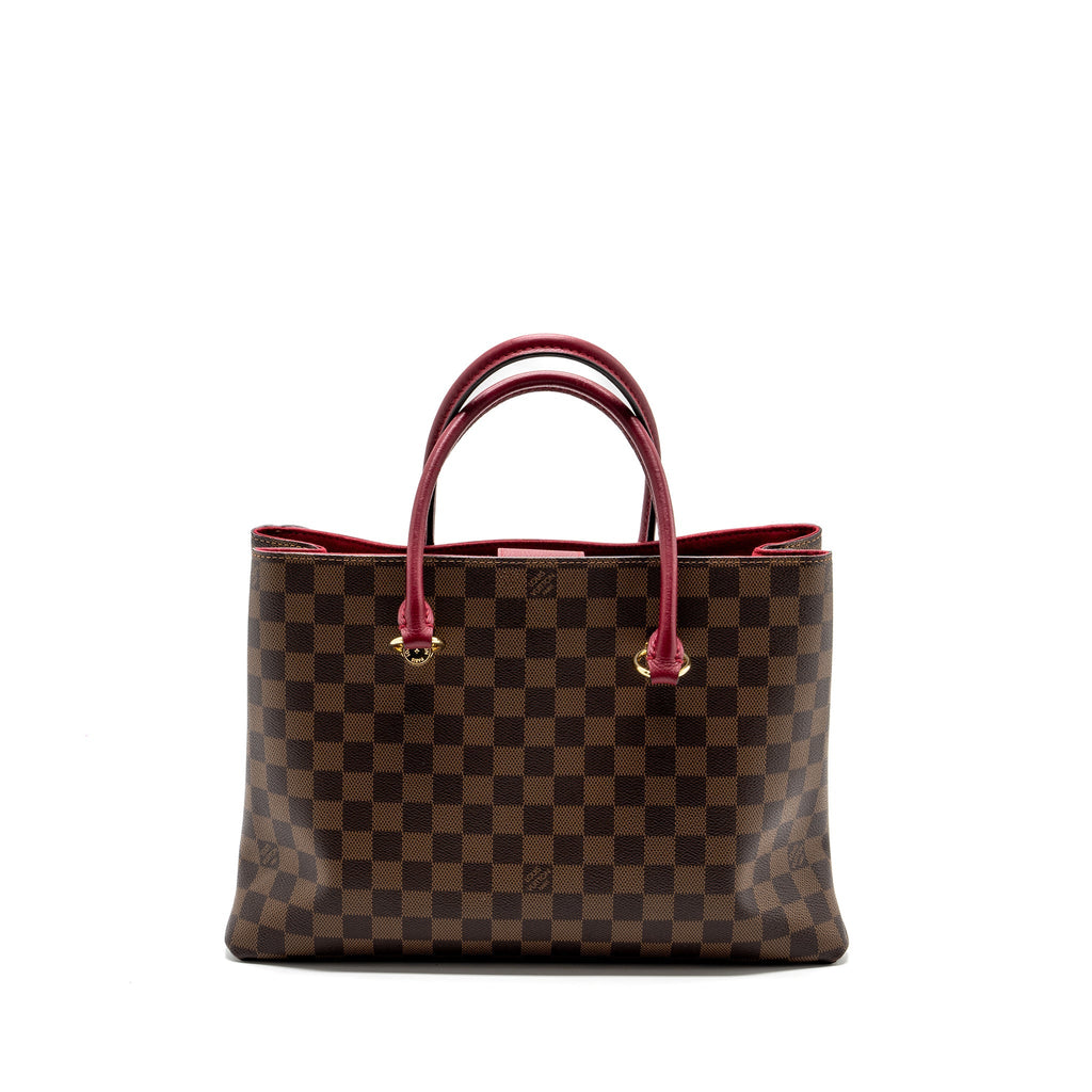 LOUIS VUITTON TOP HANDLE CROSSBODY BAG DAMIER EBENE GHW