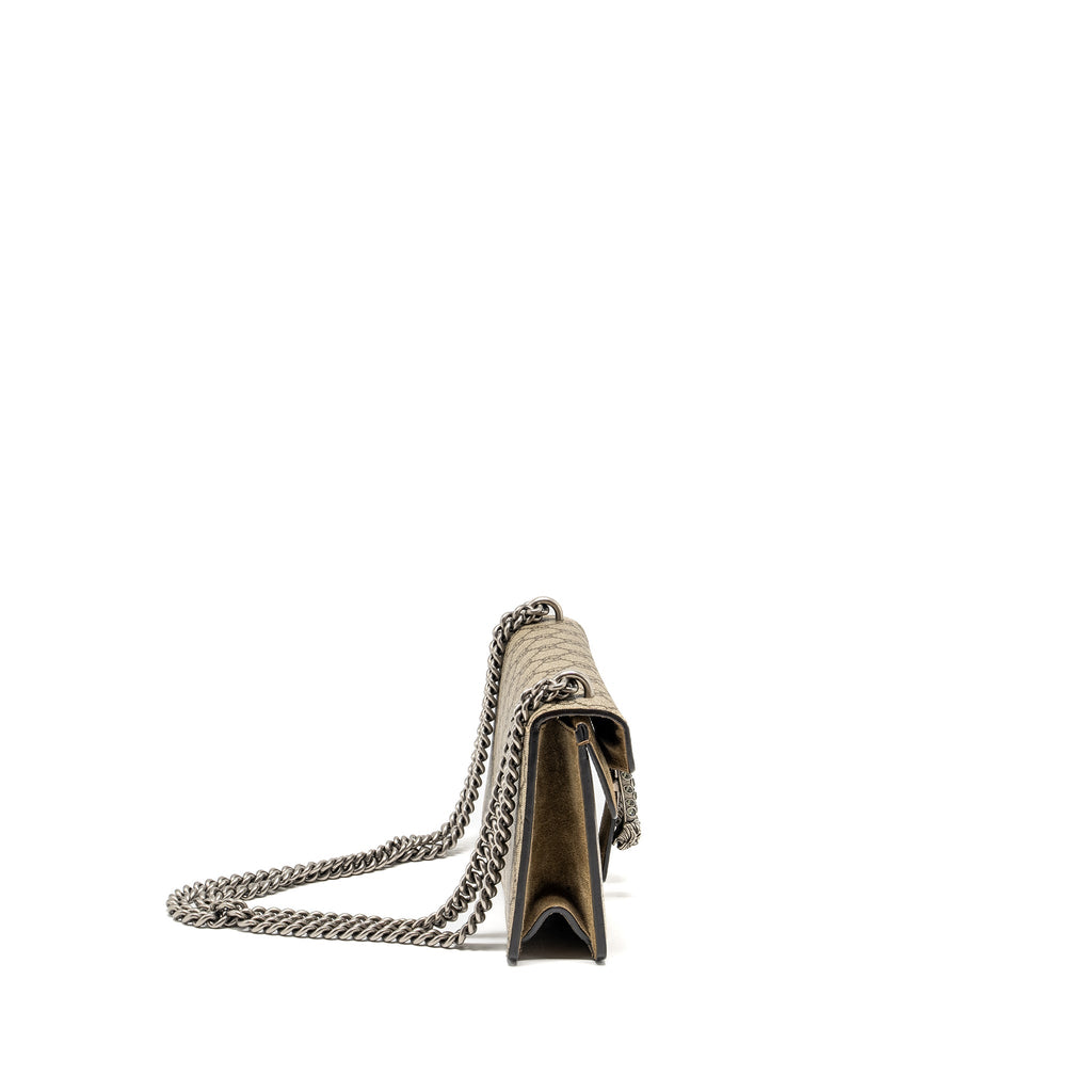 GUCCI DIONYSUS SHOULDER BAG GG SUPREME CANVAS/SUEDE BEIGE SHW