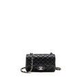 CHANEL MINI RECTANGULAR FLAP BAG CAVIAR BLACK SHW