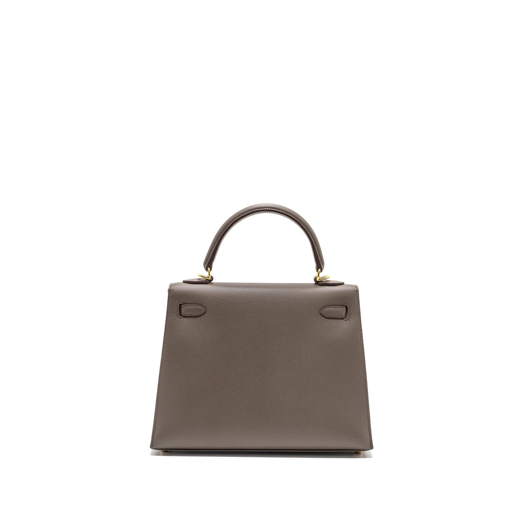 HERMES KELLY 25 EPSOM 8F GRIS ETAIN GHW