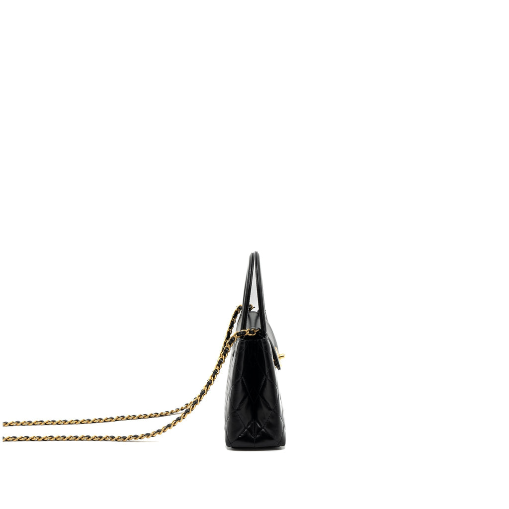 CHANEL 23K KELLY BAG CALFSKIN BLACK GHW (MICROCHIP)