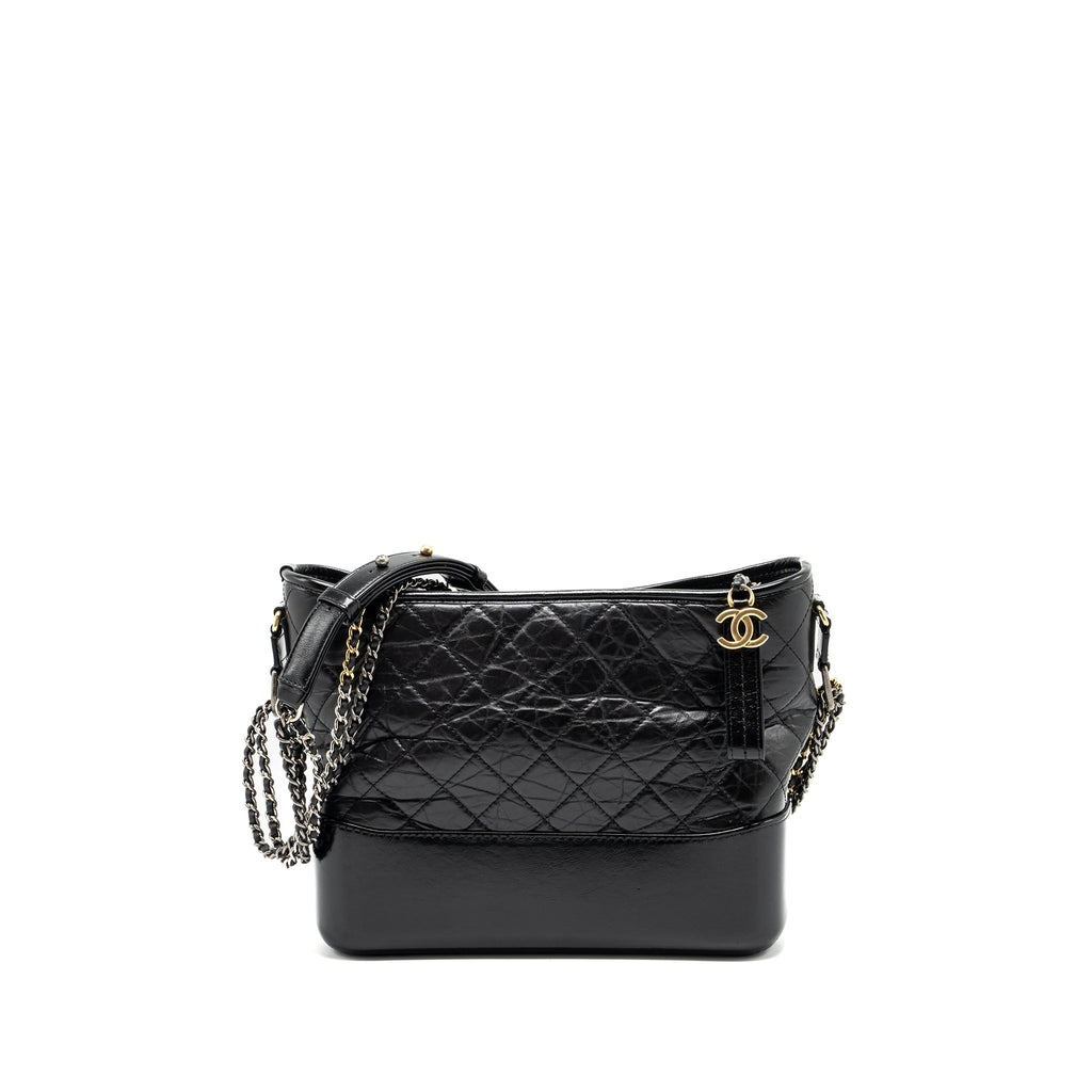 CHANEL LARGE GABRIELLE HOBO BAG CALFSKIN BLACK MULTICOLOR HARDWARE