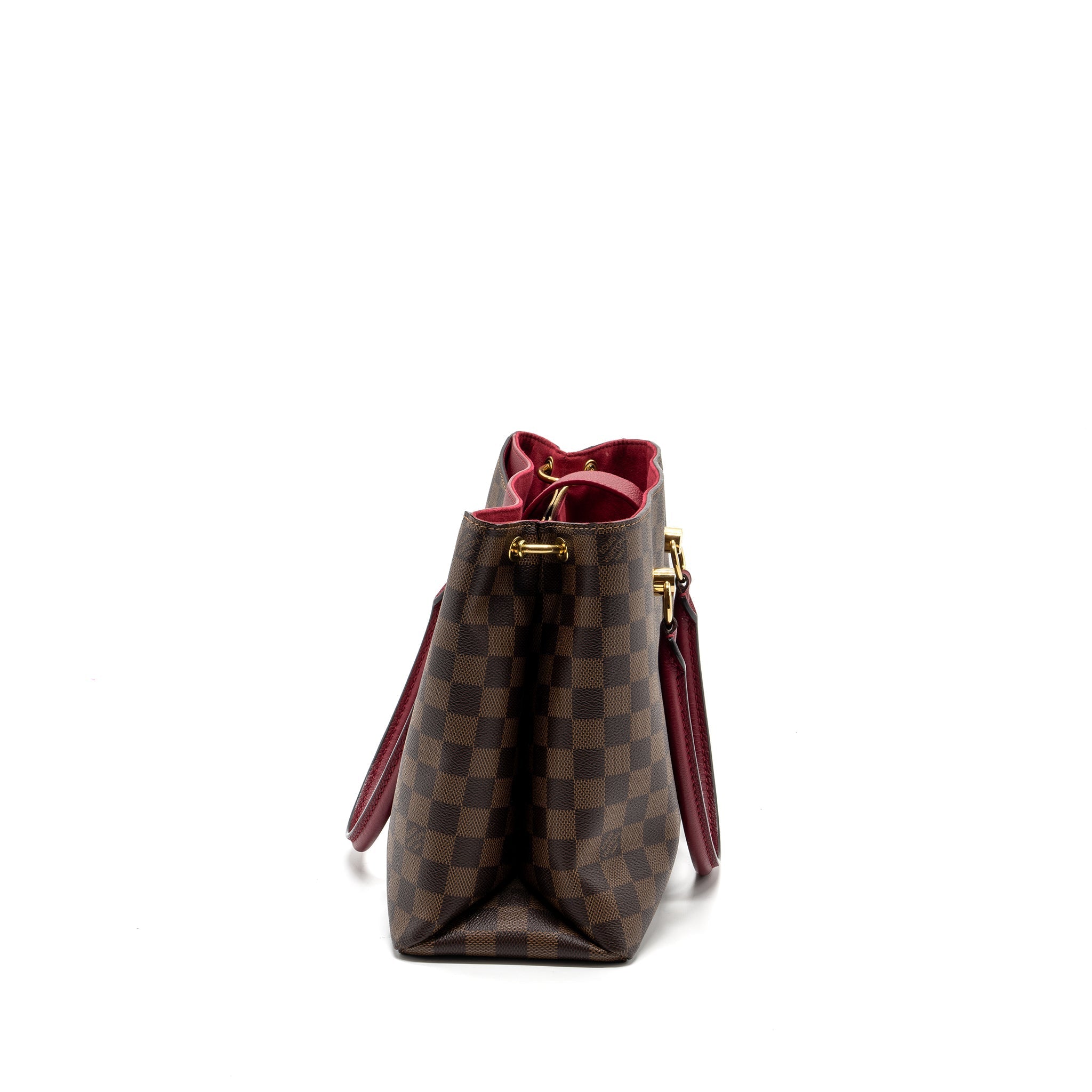 LOUIS VUITTON TOP HANDLE CROSSBODY BAG DAMIER EBENE GHW