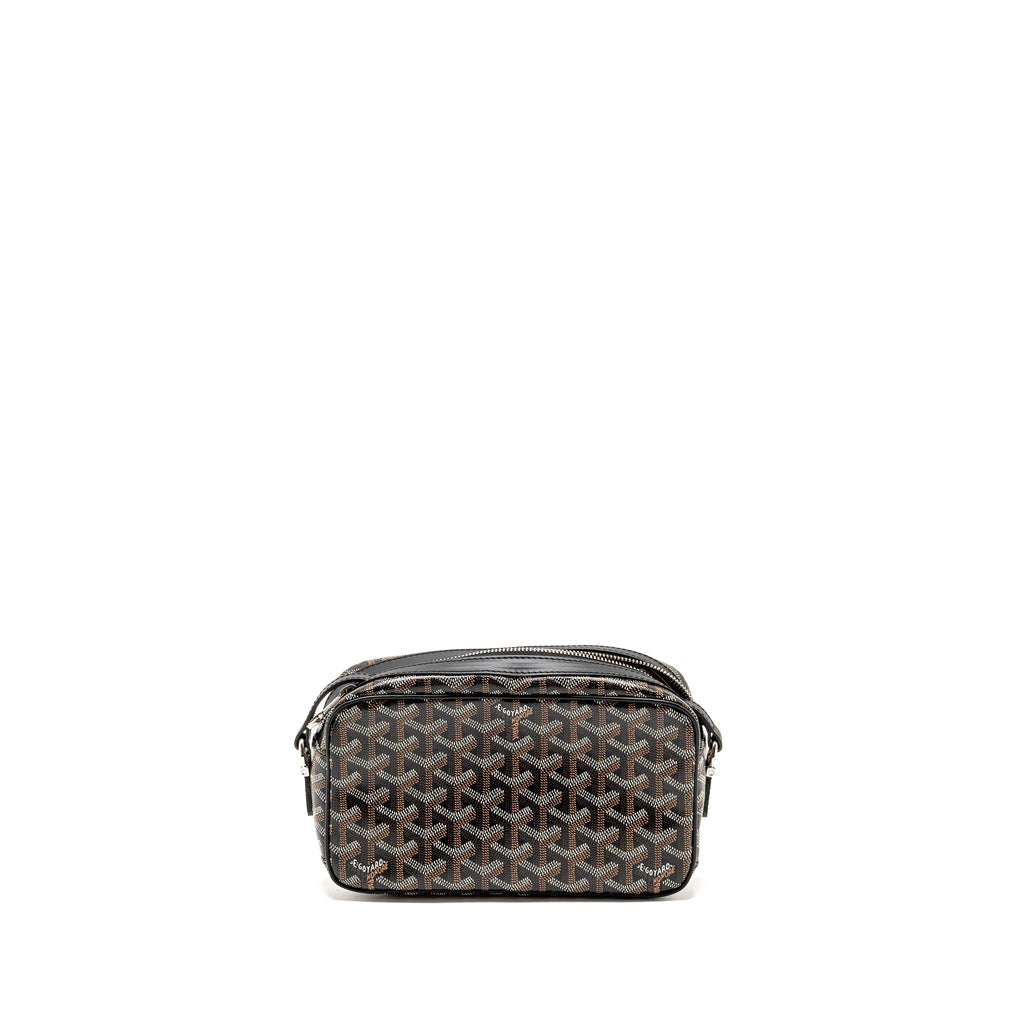 GOYARD CAP VERT PM CROSSBODY BAG GOYARDINE CANVAS/LEATHER BLACK SHW