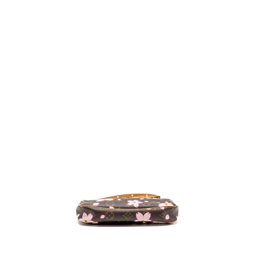 LOUIS VUITTON VINTAGE TAKASHI MURAKAMI CHERRY BLOSSOM POCHETTE ACCESSORIES MONOGRAM MULTICOLOUR GHW