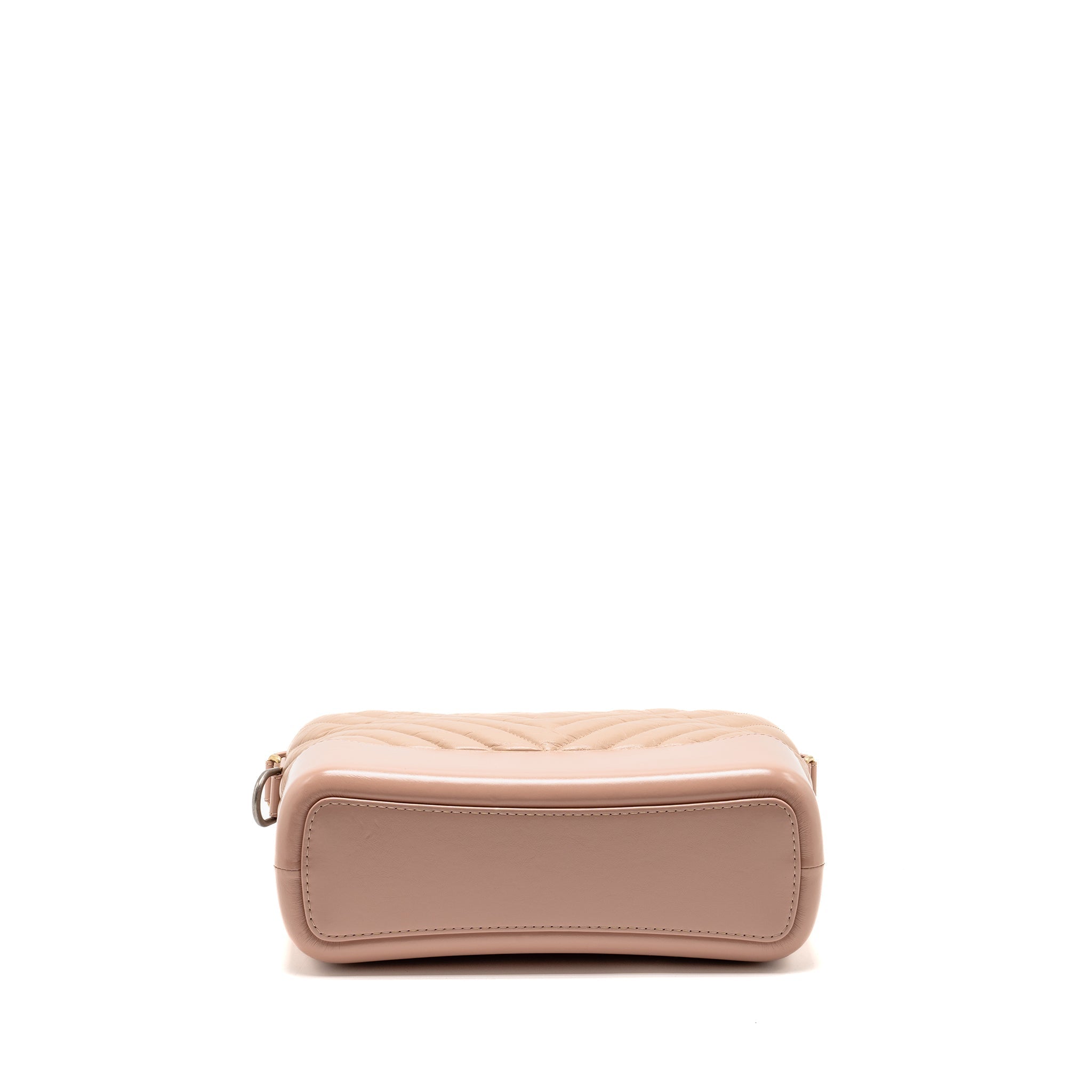 CHANEL CHEVRON GABRIELLE HOBO BAG CALFSKIN PINK BEIGE MULTICOLOUR HARDWARE