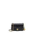 CHANEL PEARL CRUSH MINI RECTANGULAR FLAP BAG LAMBSKIN BLACK GHW