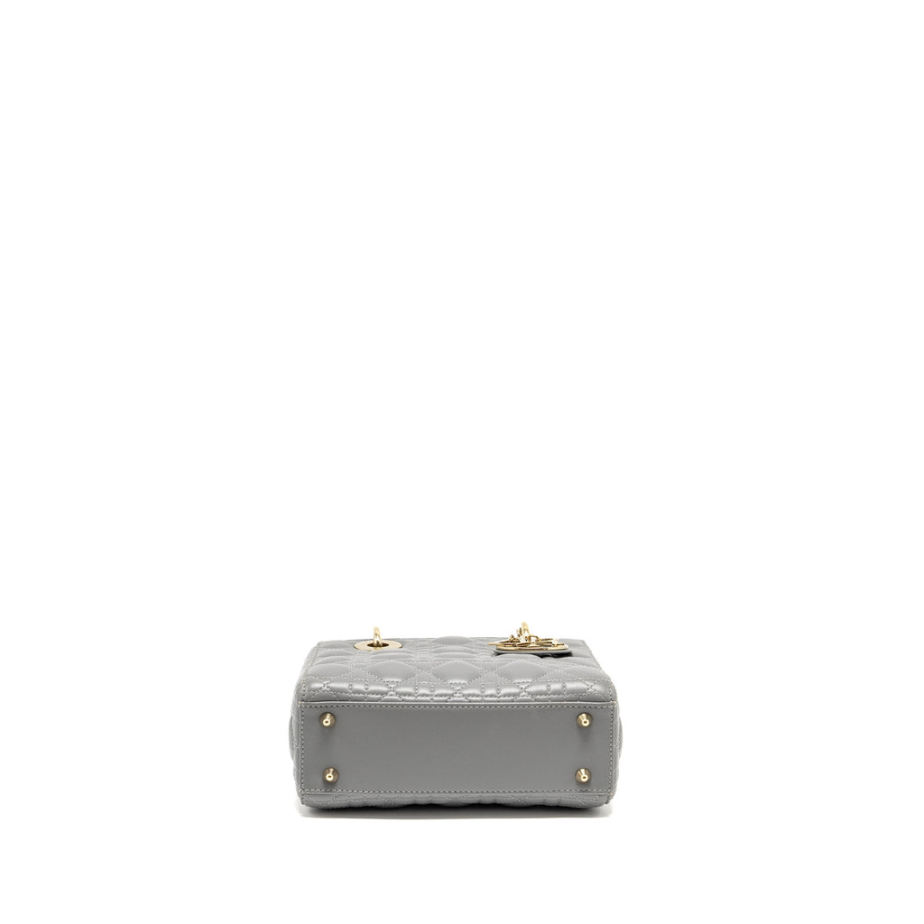 DIOR MY ABC SMALL LADY DIOR LAMBSKIN GREY LGHW
