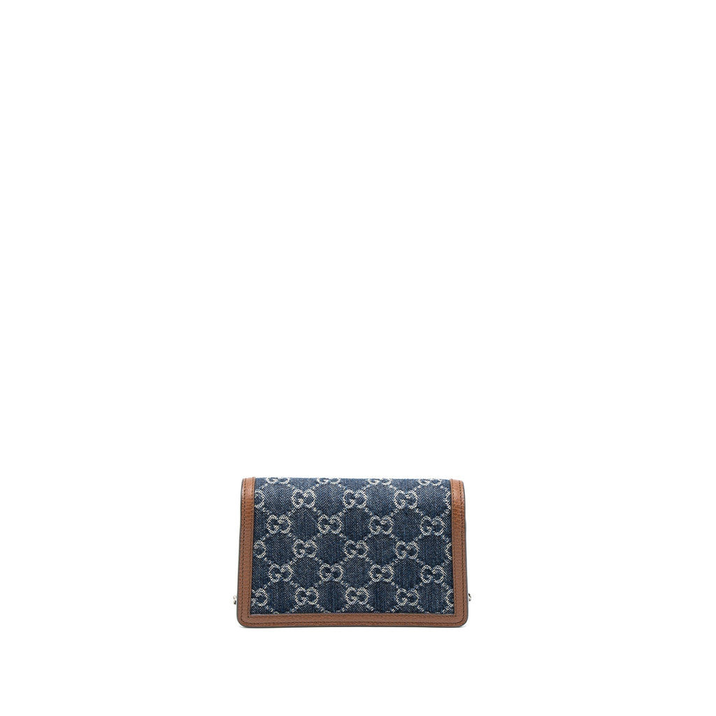 GUCCI SUPER MINI DIONYSUS GG SUPREME DENIM/CALFSKIN SHW
