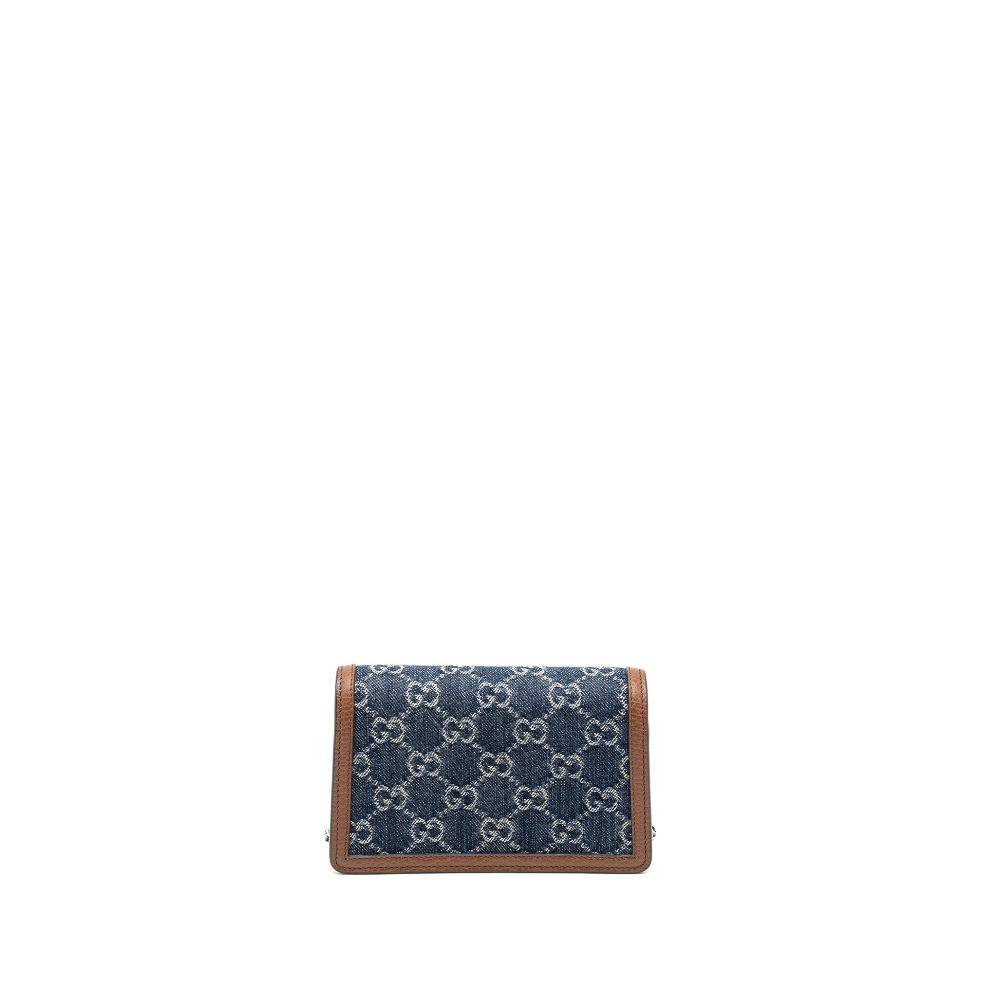 GUCCI SUPER MINI DIONYSUS GG SUPREME DENIM/CALFSKIN SHW