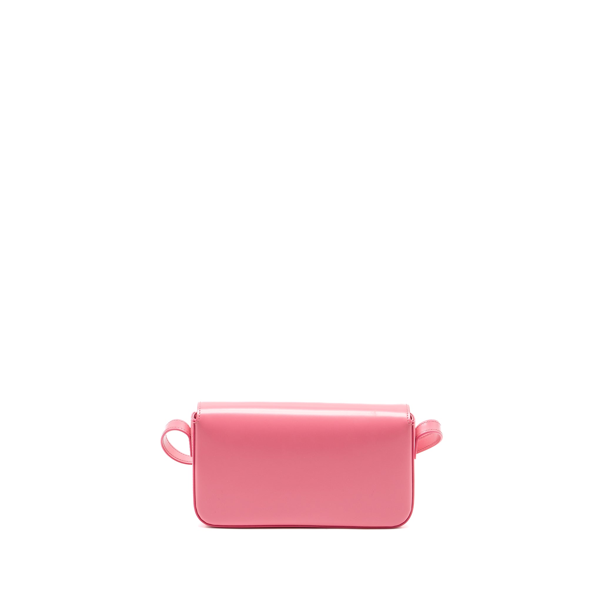 CELINE TRIOMPHE SHOULDER BAG SHINY CALFSKIN FLAMINGO GHW