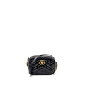GUCCI GG MARMONT MATELASSE MINI BAG CALFSKIN BLACK GHW