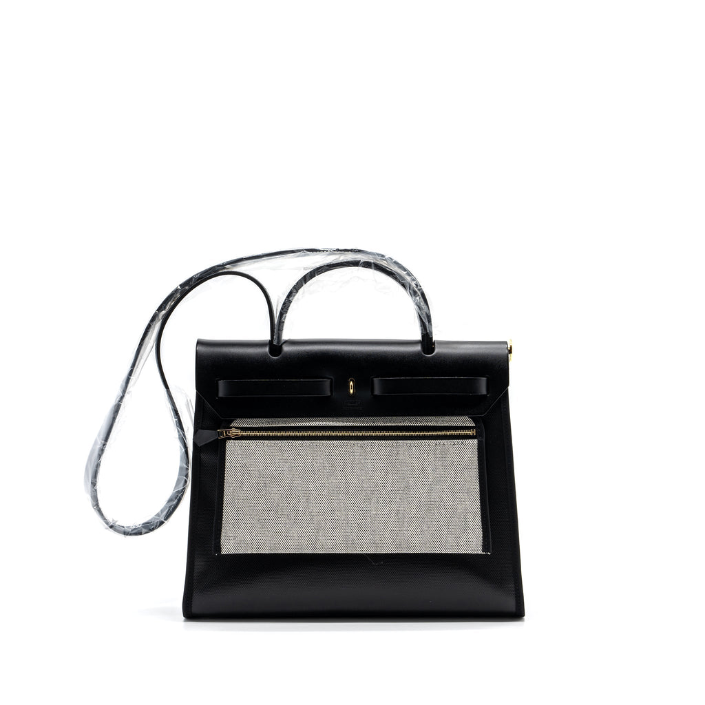 HERMES HERBAG 31 BERLINE/VACHE HUNTER BLACK GHW