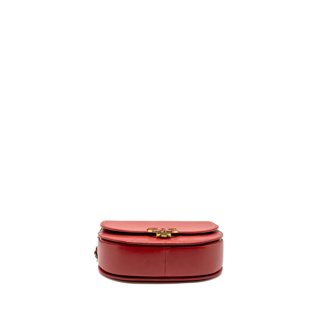 CHANEL MEDIUM COCO CURVE FLAP BAG CALFSKIN RED GHW