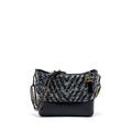 CHANEL GABRIELLE HOBO BAG CHEVRON PVC/TWEED MULTICOLOUR WITH MULTICOLOUR HARDWARE