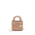 DIOR MINI LADY DIOR LAMBSKIN BLUSH LGHW