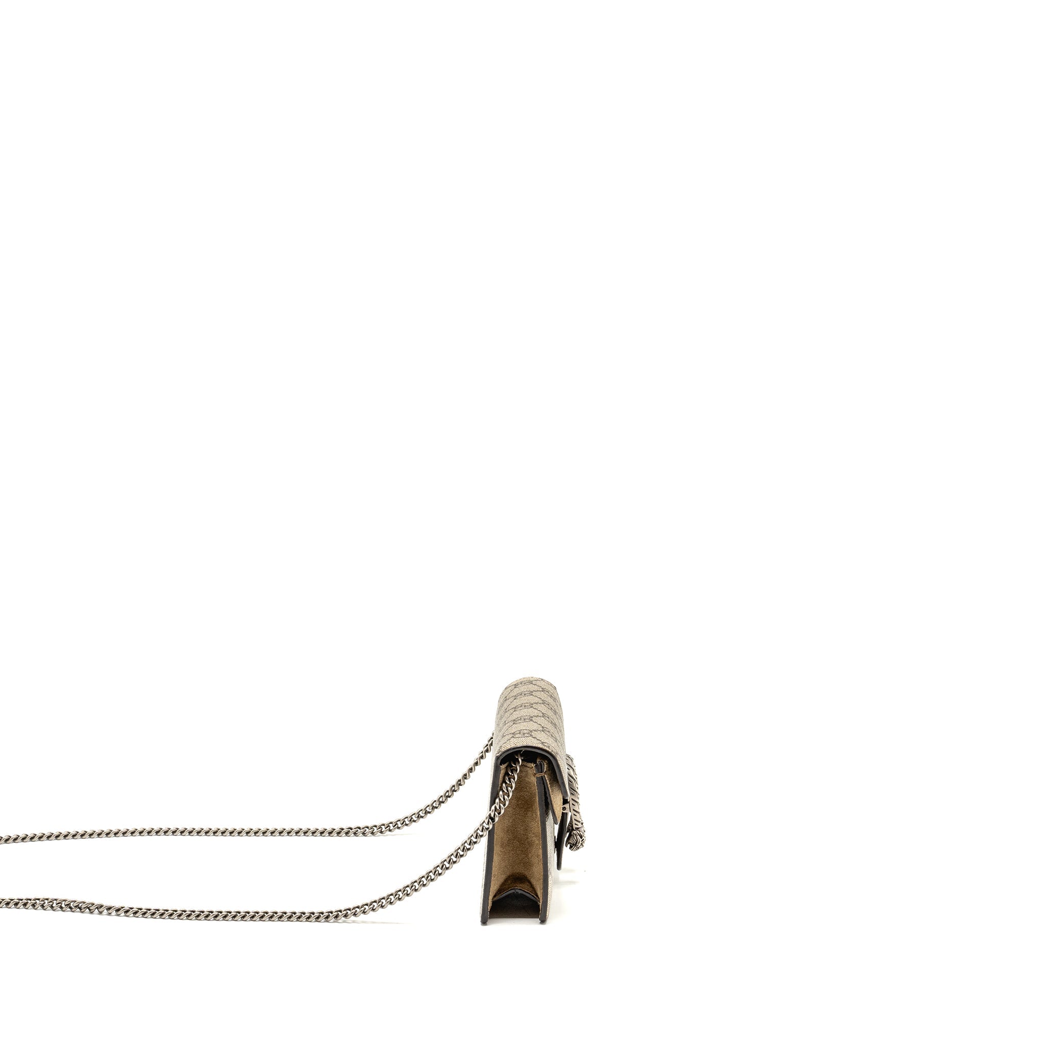 GUCCI SUPER MINI DIONYSUS BAG GG SUPREME BEIGE SHW