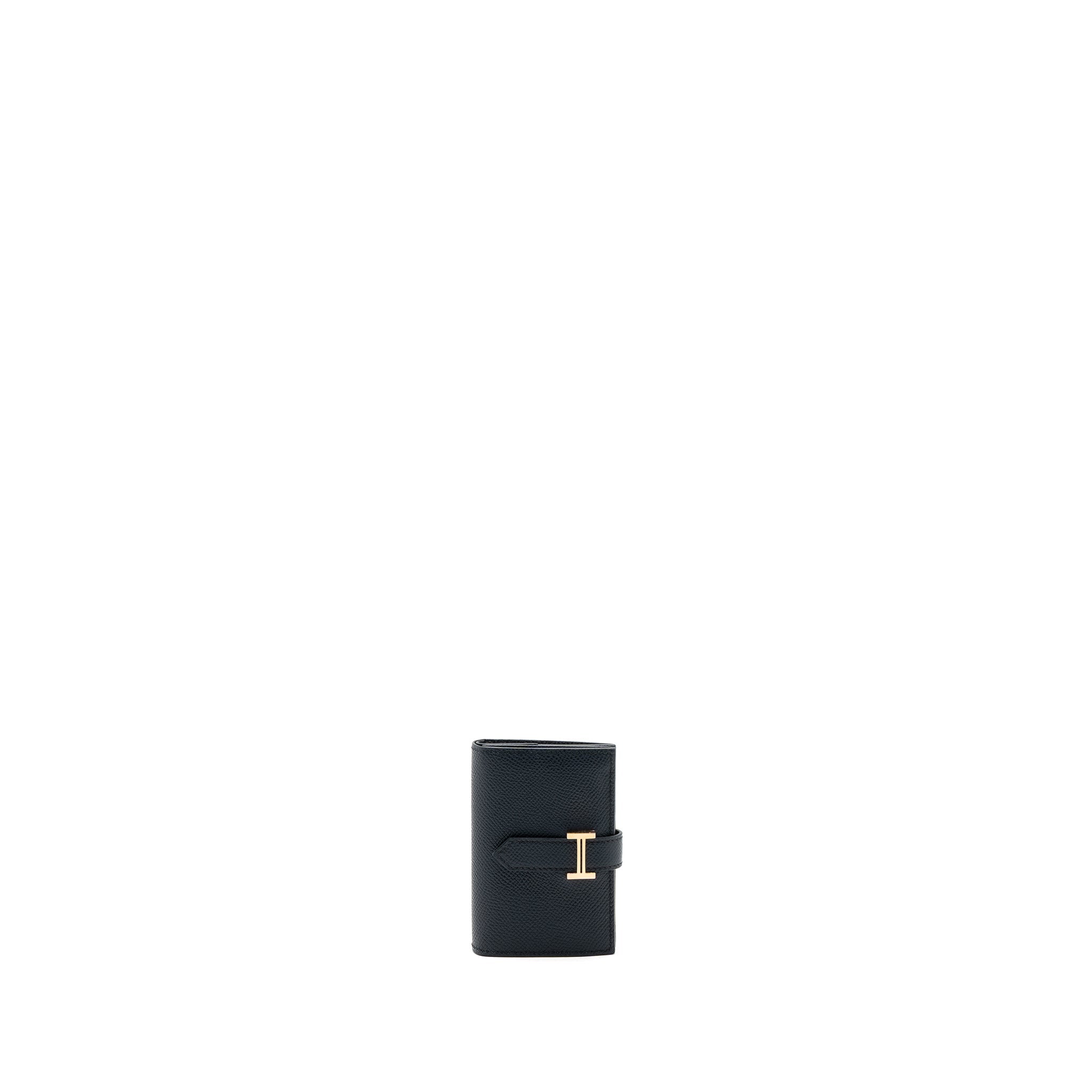 HERMES BEARN MINI WALLET EPSOM BLUE INDIGO SHW