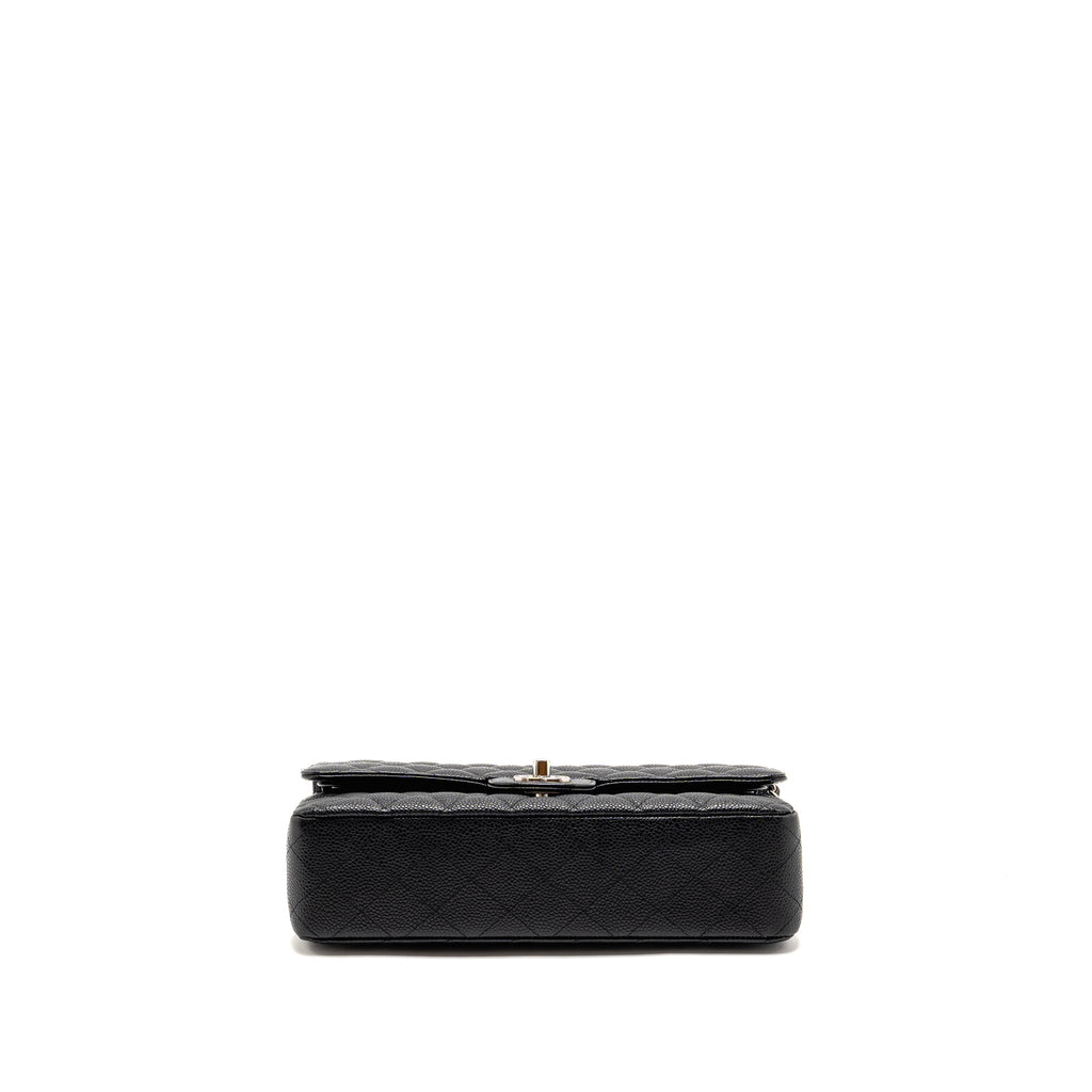CHANEL MEDIUM CLASSIC DOUBLE FLAP BAG CAVIAR BLACK SHW