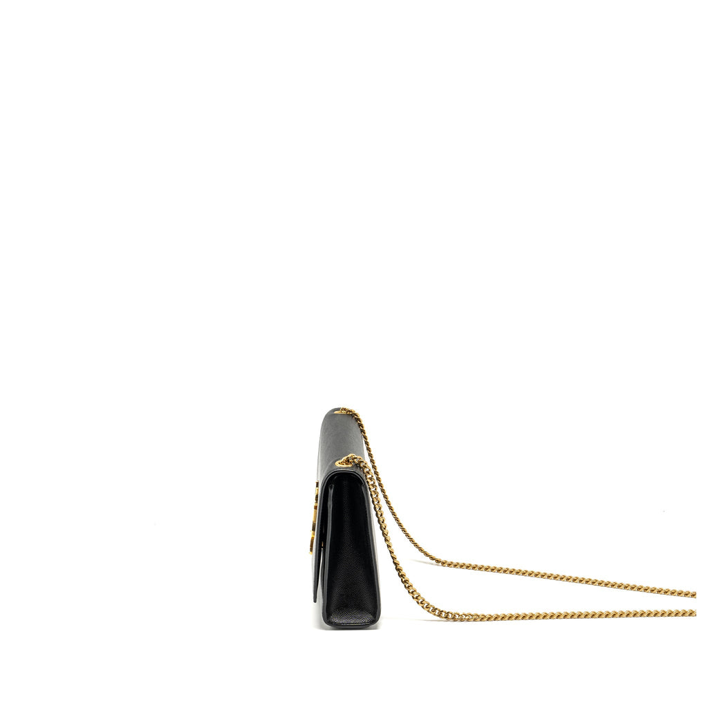 SAINT LAURENT/YSL MEDIUM KATE BAG GRAINED CALFSKIN BLACK GHW