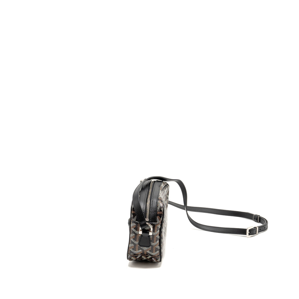 GOYARD CAP VERT PM CROSSBODY BAG GOYARDINE CANVAS/LEATHER BLACK SHW