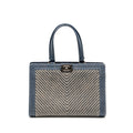 CHANEL 15P BOY CHEVRON SHOPPING TOTE BAG DENIM/ LAMBSKIN BLUE RUTHENIUM HARDWARE